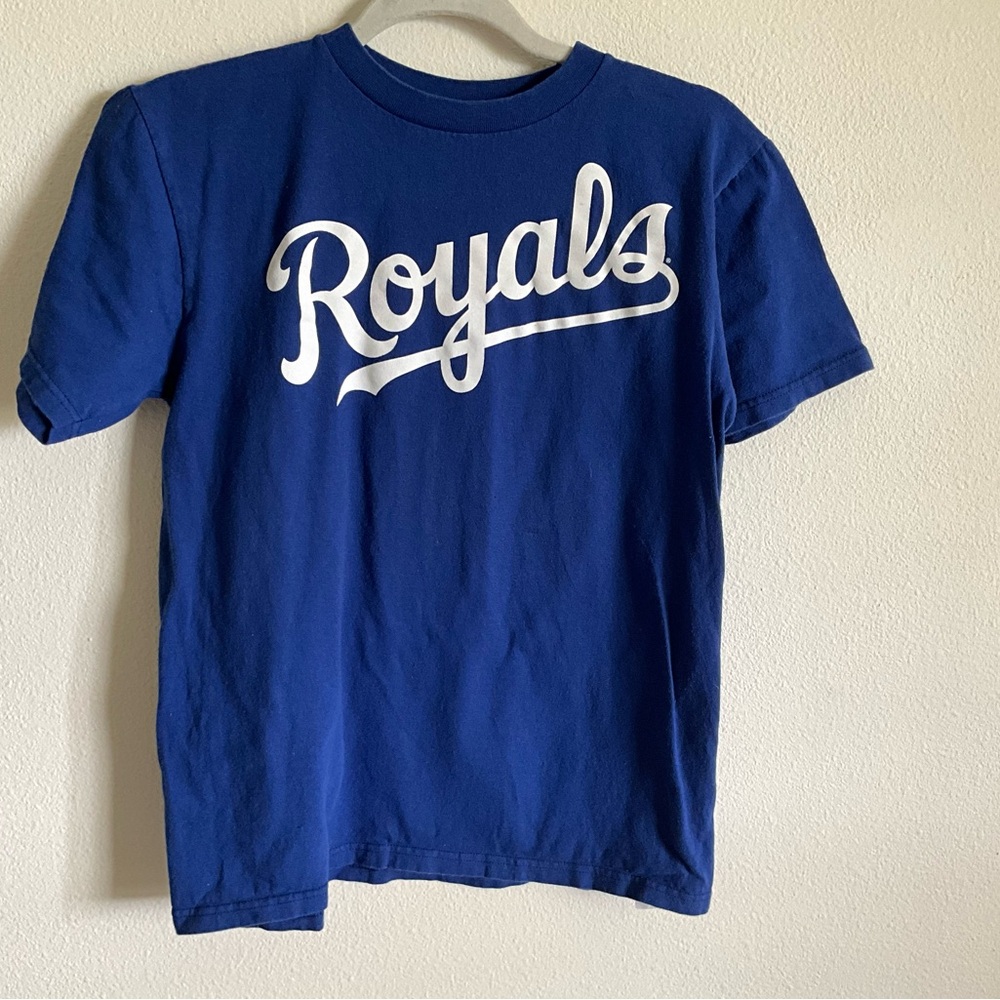 Kansas CIty Royals Blue Royals baseball Kids T‑Shirt L 12 14